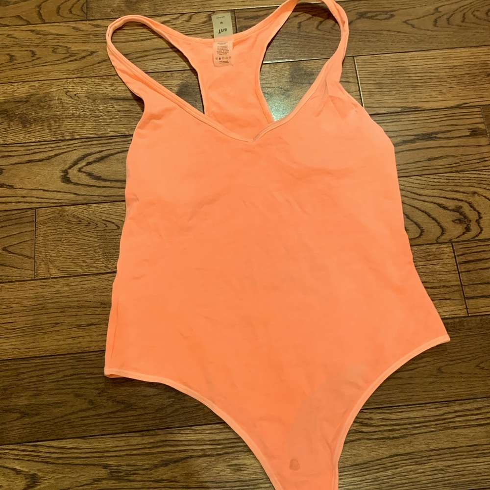 Aritzia neon bodysuit